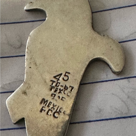 Hand Crafted Tiger Eye, Sterling Silver & Vintage Tiger Eye inlaid Eagle Pendant - Picture 5 of 5